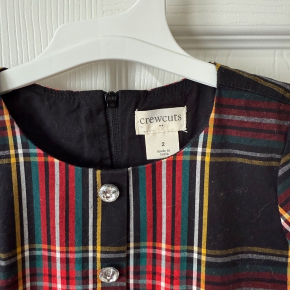 J.Crew Crewcuts Girls' Stewart Tartan Button-front Dress 2T - Picture 3 of 4